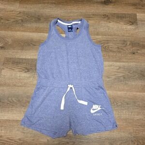 Vintage Nike Romper  Racerback Shorts Gym Athleisure Womens Size S Blue